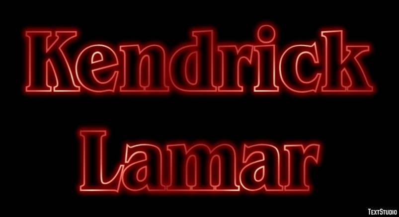 Kendrick Lamar Text effect