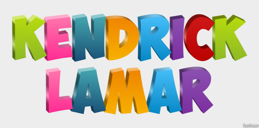 Kendrick Lamar Text effect