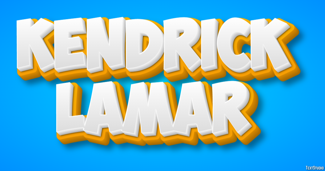 Kendrick Lamar Text effect