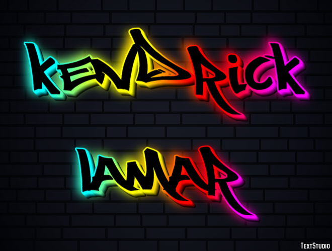 Kendrick Lamar Text Effect