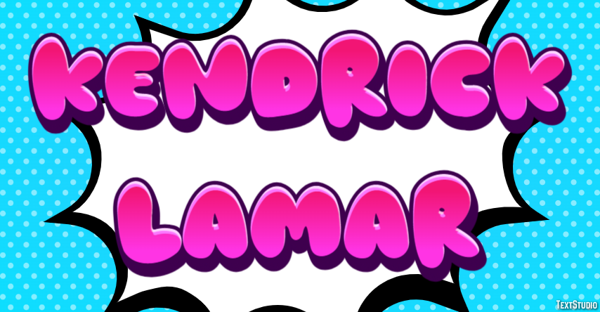Kendrick Lamar Text effect