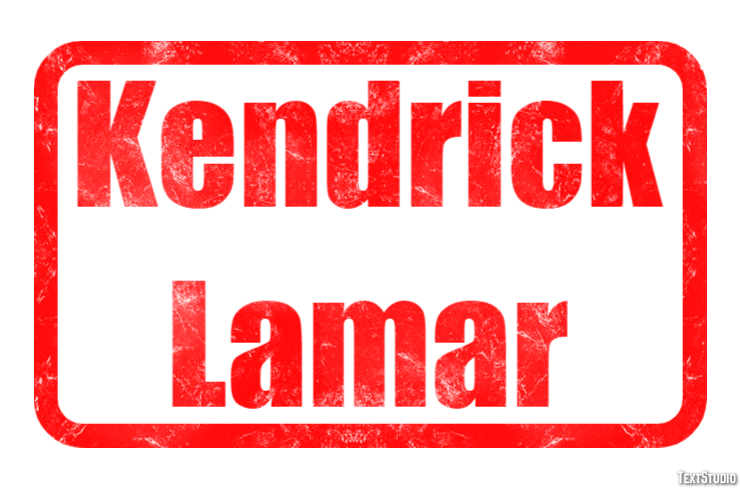 Kendrick Lamar Text effect