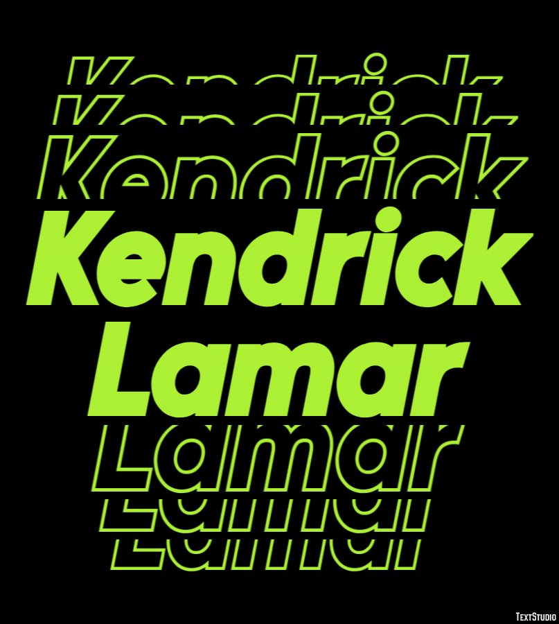 Kendrick Lamar Text effect