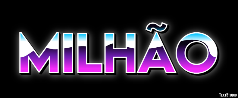 Milhão Efeito de texto