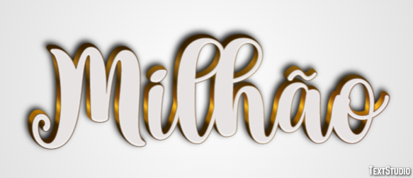 Milhão Efeito de texto