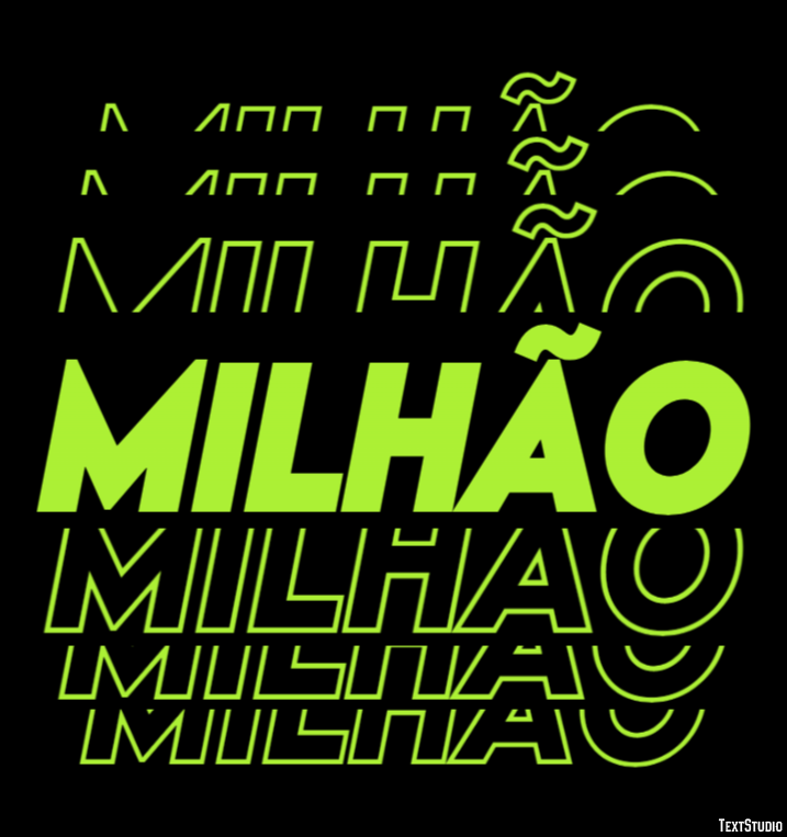 Milhão Efeito de texto