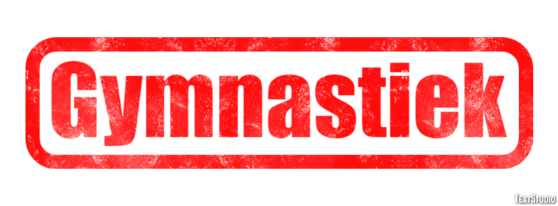 Gymnastiek Tekst effect