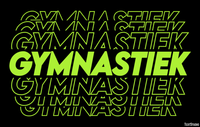 Gymnastiek Tekst effect