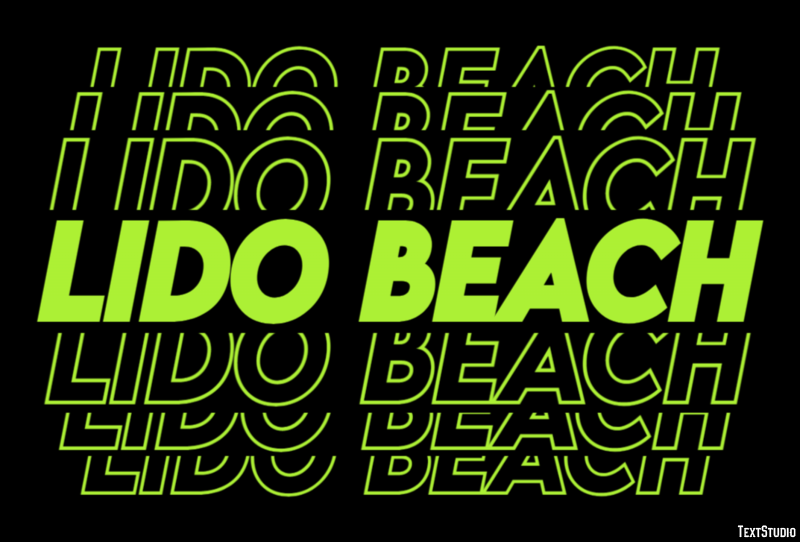 Lido Beach Texteffekt