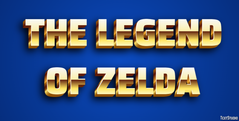 The Legend of Zelda Text Effect