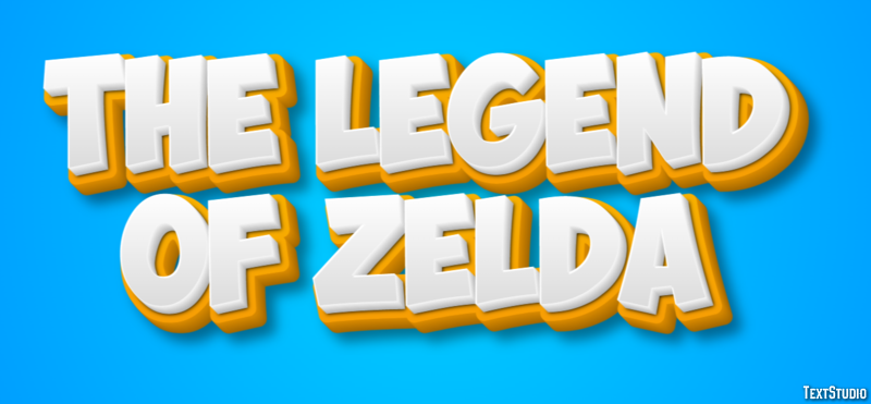 The Legend of Zelda Effetto testo