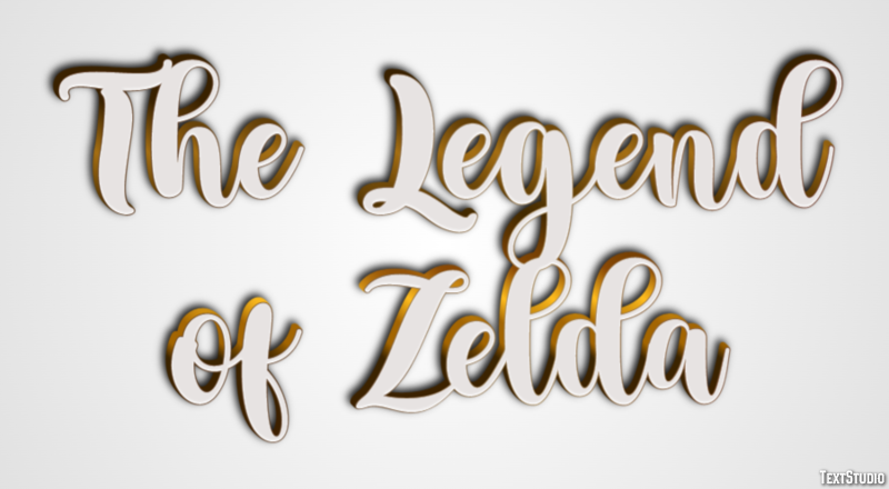 The Legend of Zelda Text Effect