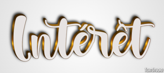 Intérêt Efeito de texto