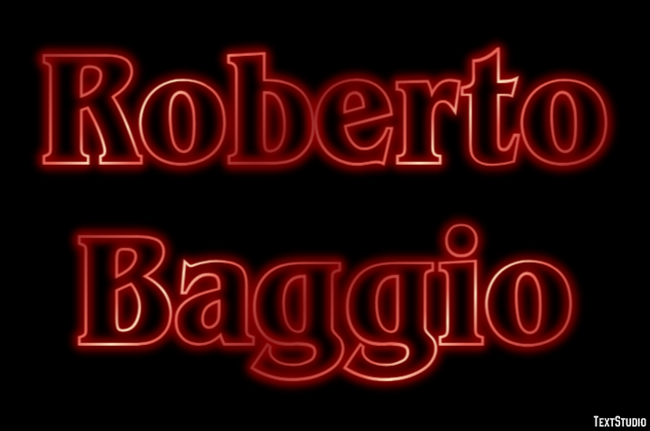 Roberto Baggio Text Effect