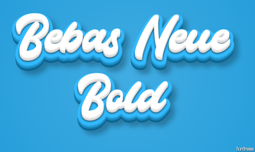 Bebas Neue Bold Efeito de texto