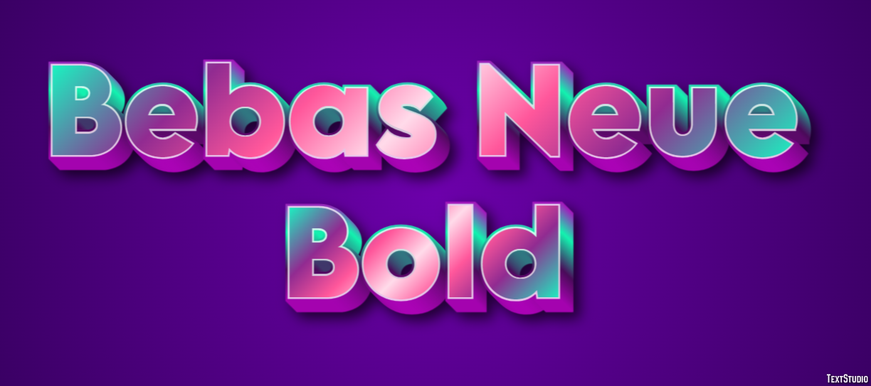 Bebas Neue Bold Efeito de texto