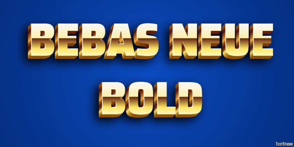 Bebas Neue Bold Efeito de texto