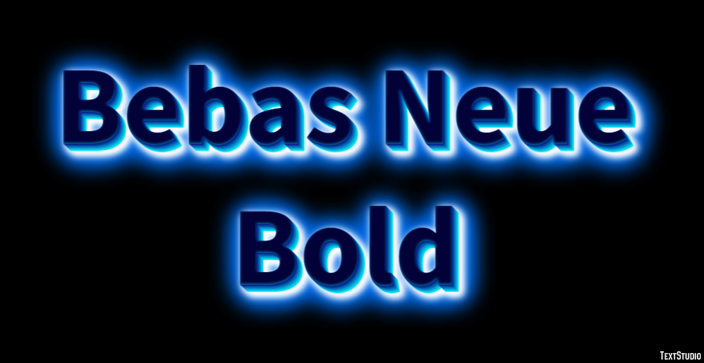 Bebas Neue Bold Efeito de texto