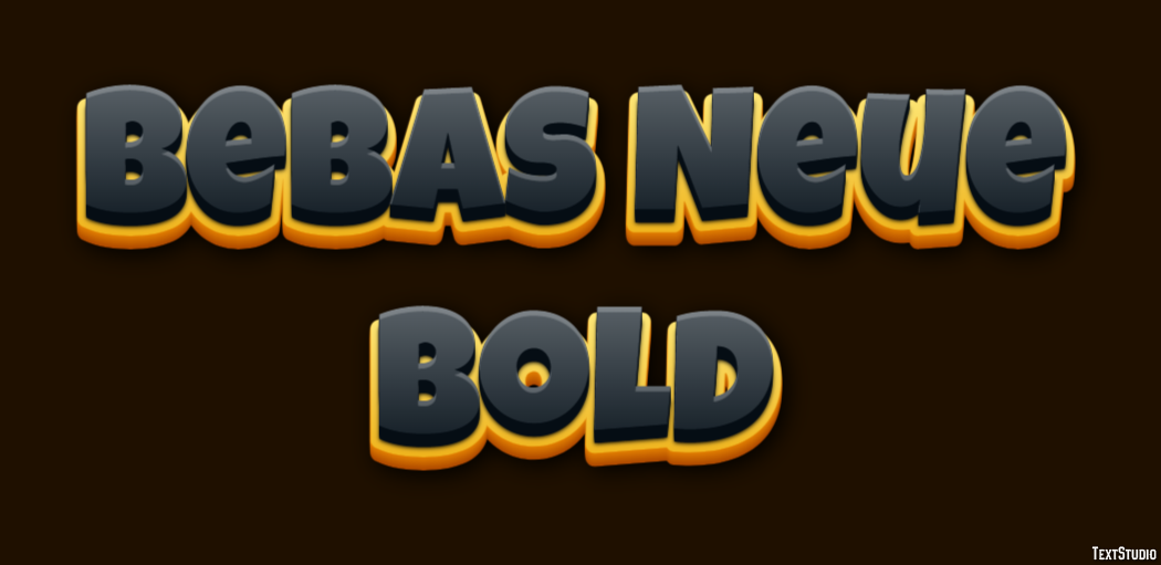 Bebas Neue Bold Efeito de texto
