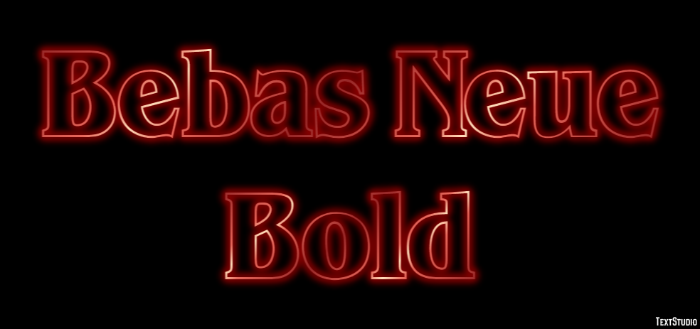 Bebas Neue Bold Efeito de texto