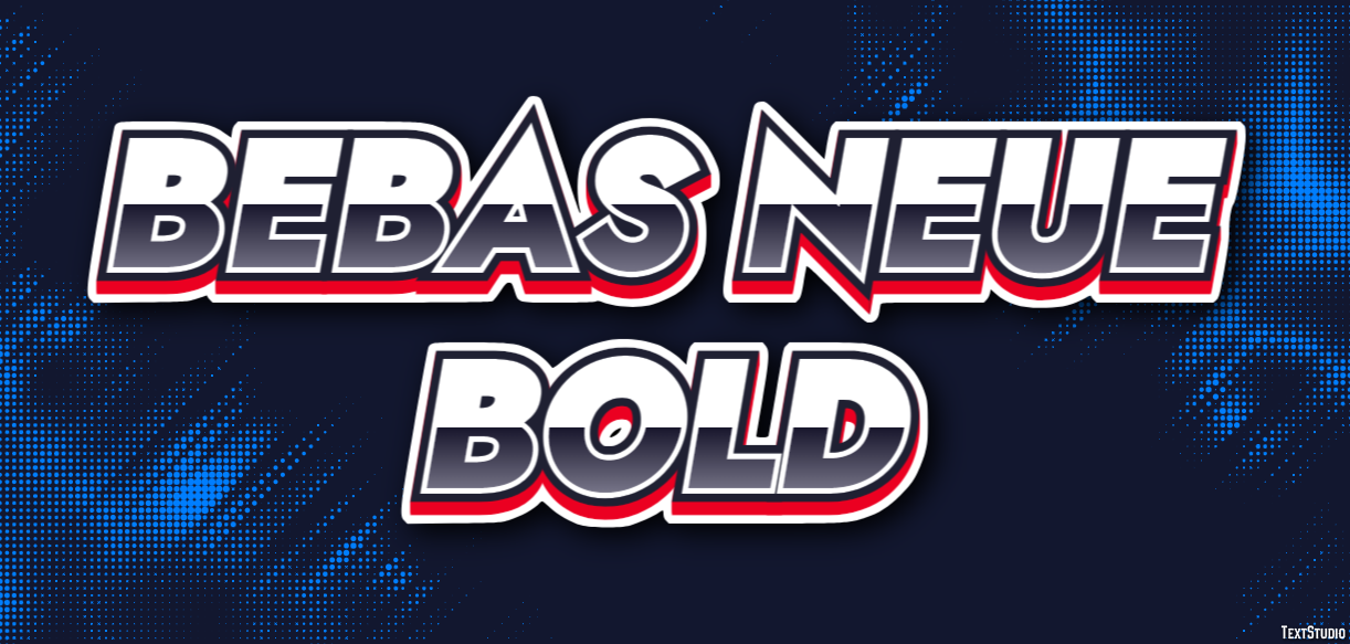 Bebas Neue Bold Efeito de texto