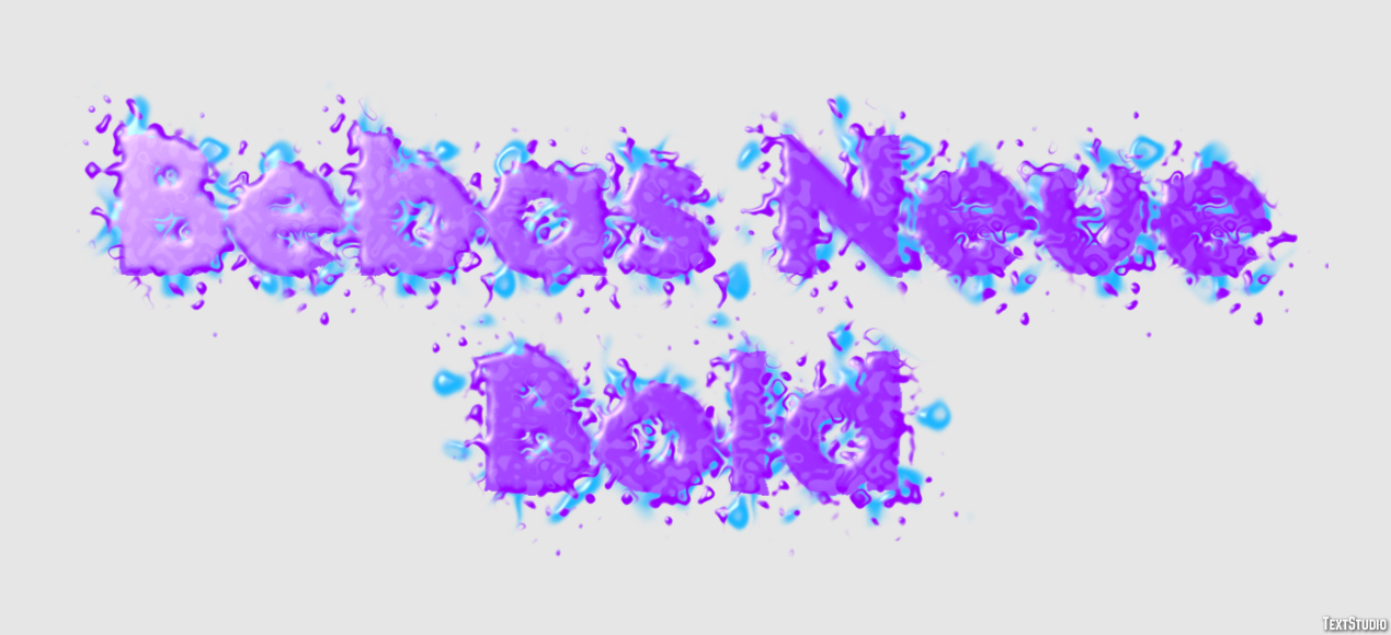 Bebas Neue Bold Efeito de texto