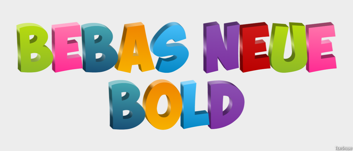 Bebas Neue Bold Efeito de texto