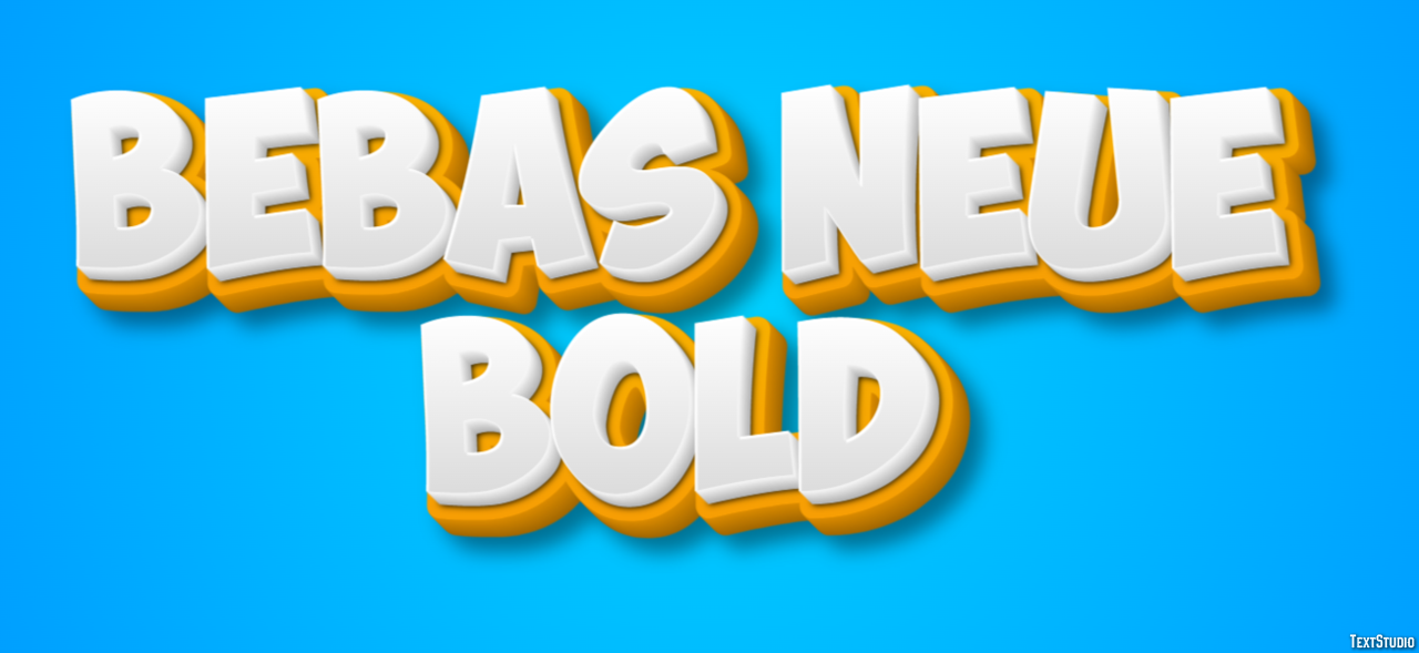 Bebas Neue Bold Efeito de texto