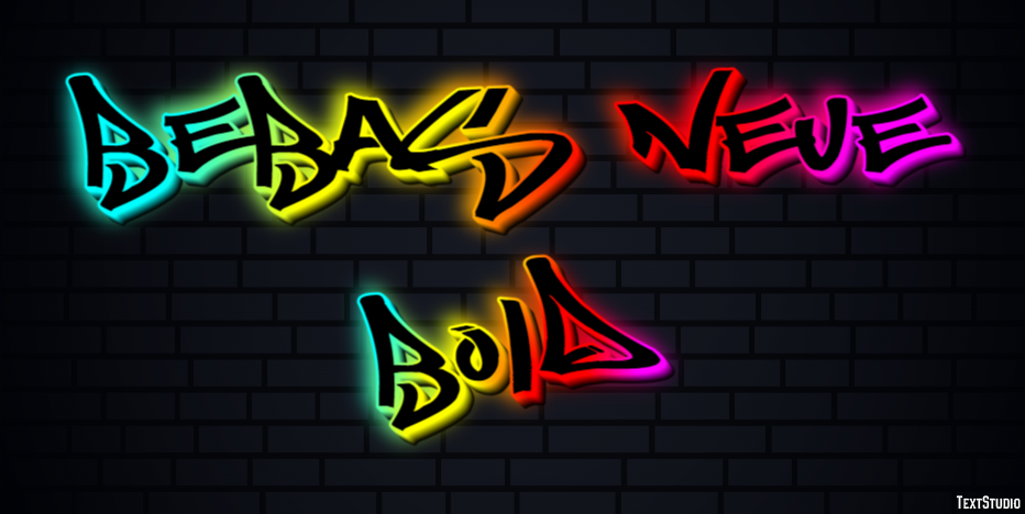 Bebas Neue Bold Efeito de texto