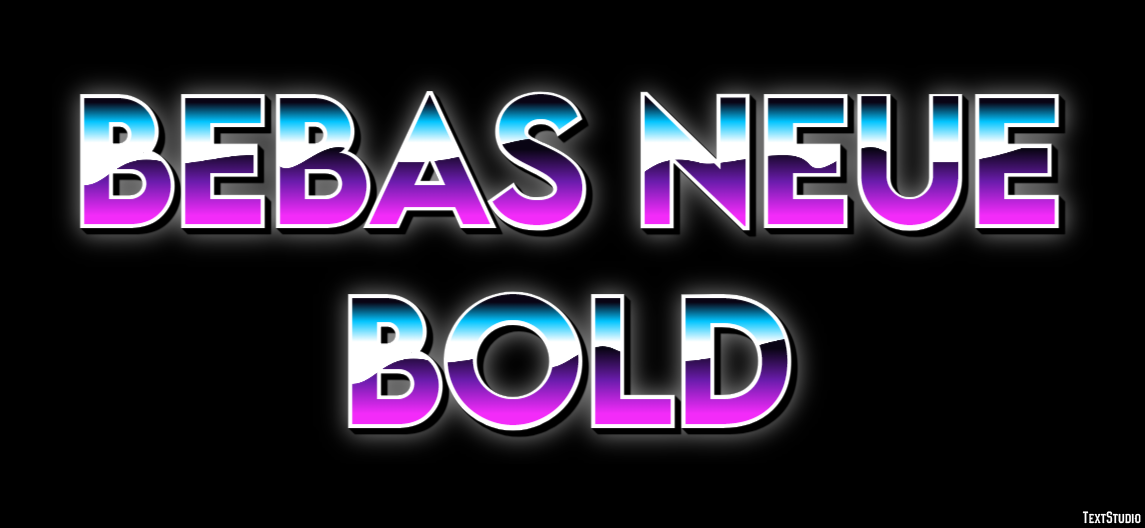 Bebas Neue Bold Efeito de texto