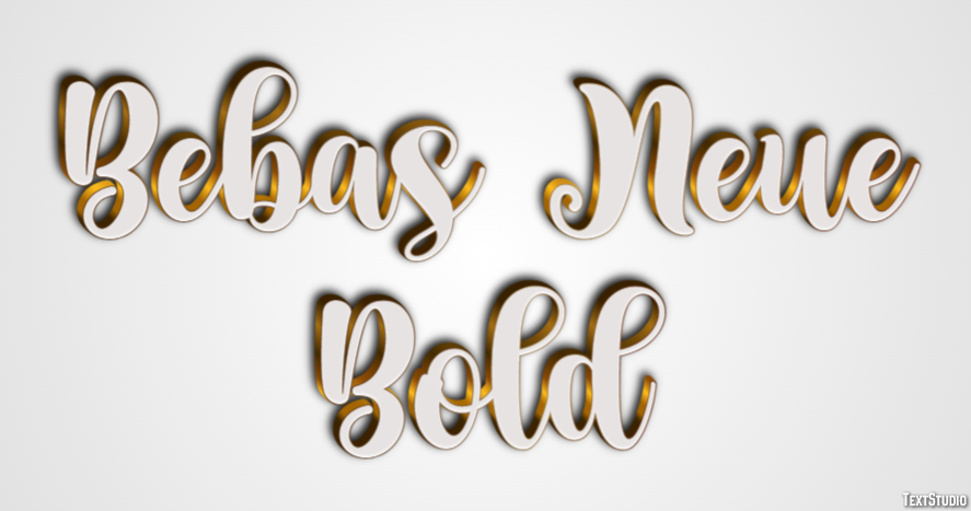 Bebas Neue Bold Efeito de texto