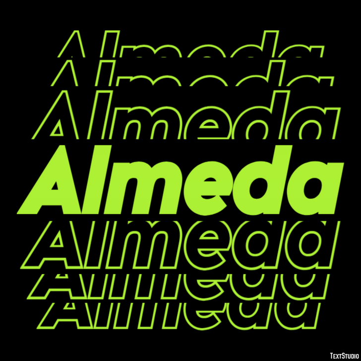 Almeda Text effect