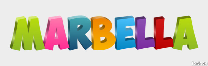 Marbella Texteffekt