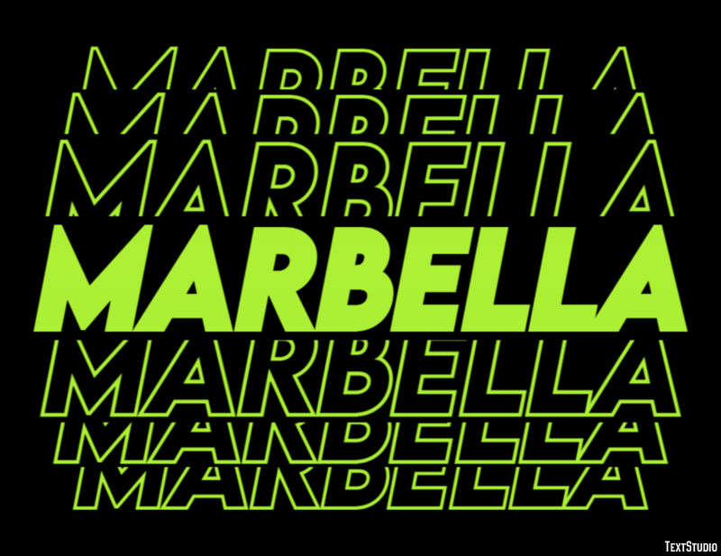 Marbella Texteffekt