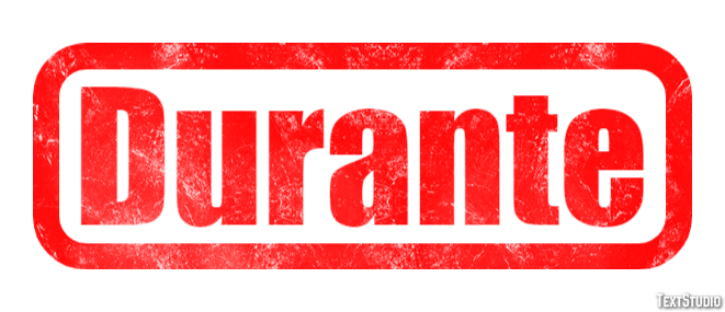 Durante Effetto testo