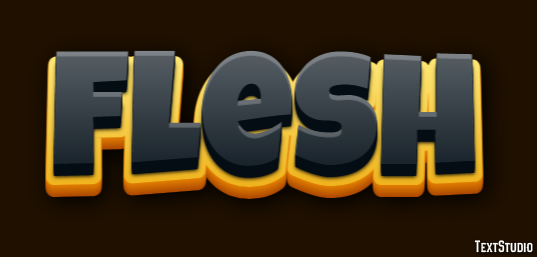 Flesh Text Effect