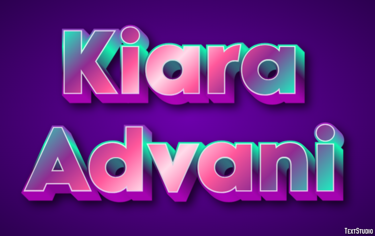 Kiara Advani Efeito de texto
