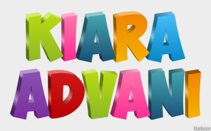 Kiara Advani Efeito de texto