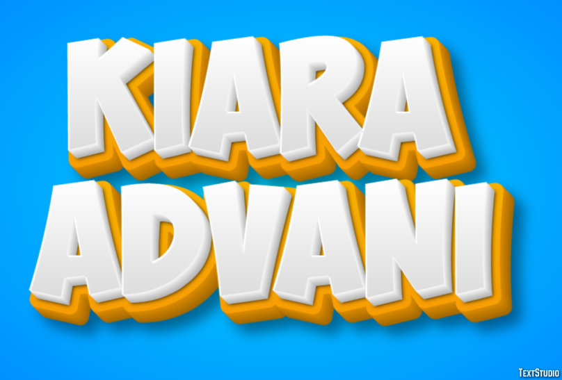 Kiara Advani Efeito de texto