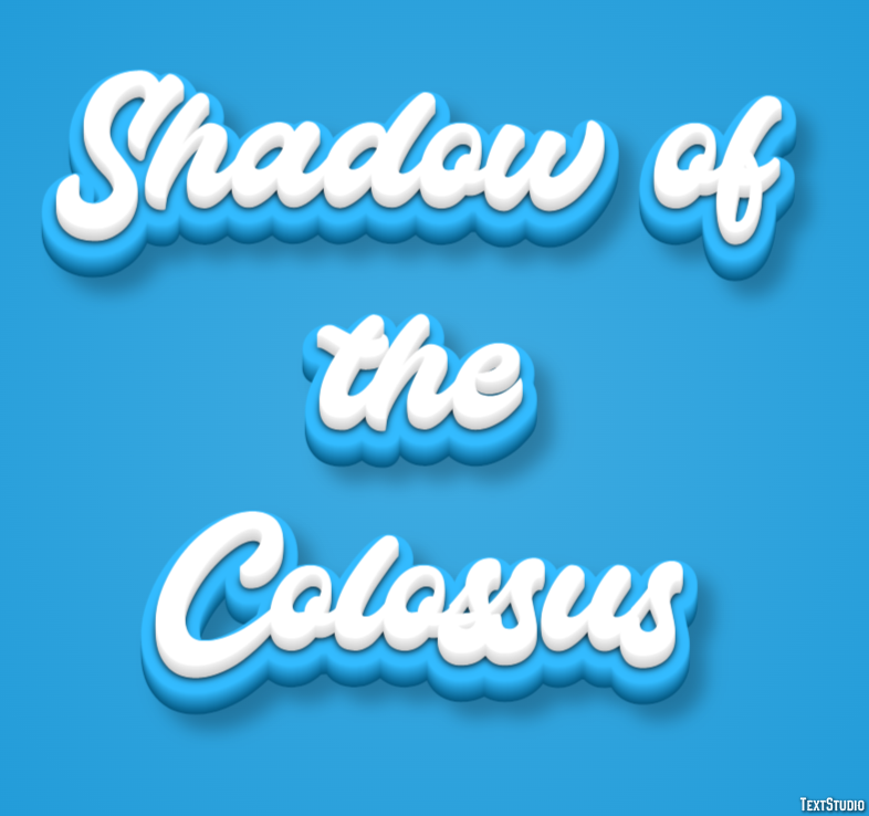 Shadow of the Colossus Effetto testo