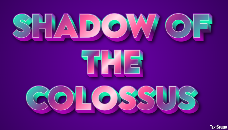 Shadow of the Colossus Effetto testo