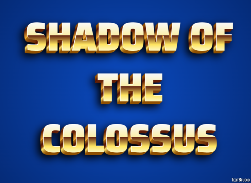 Shadow of the Colossus Efeito de texto