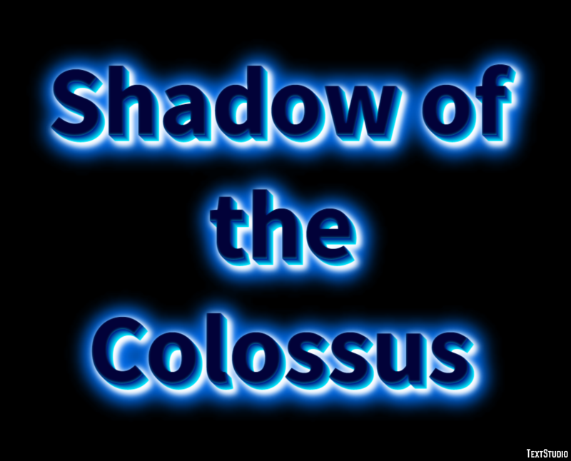 Shadow of the Colossus Effetto testo