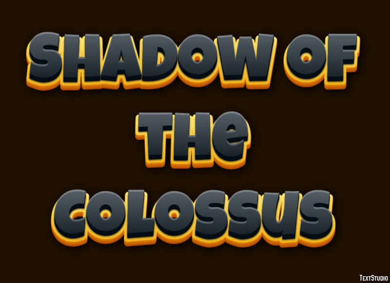 Shadow of the Colossus Efeito de texto