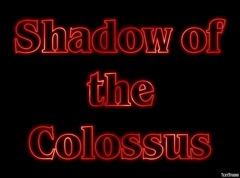 Shadow of the Colossus Effetto testo