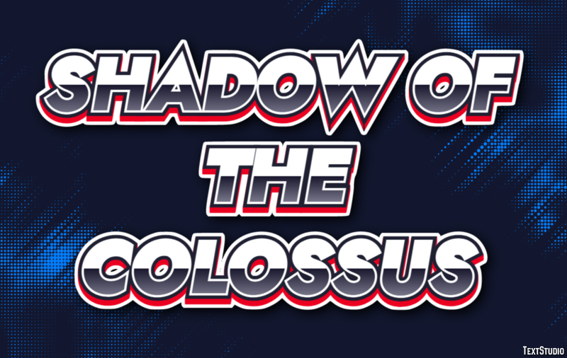 Shadow of the Colossus Effetto testo