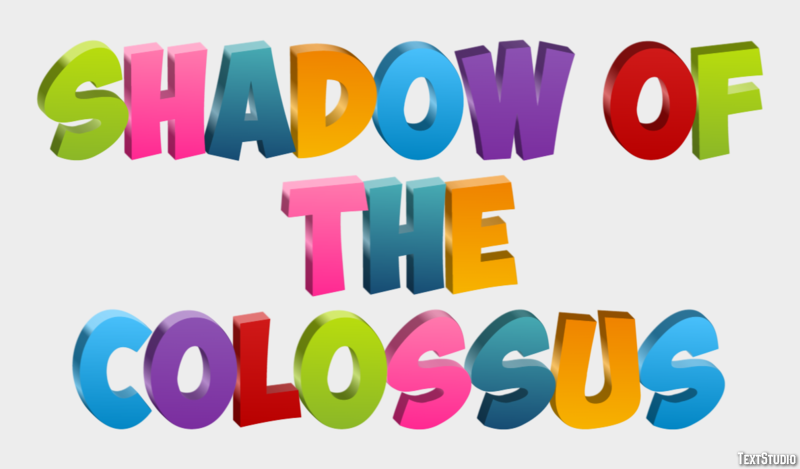 Shadow of the Colossus Effetto testo