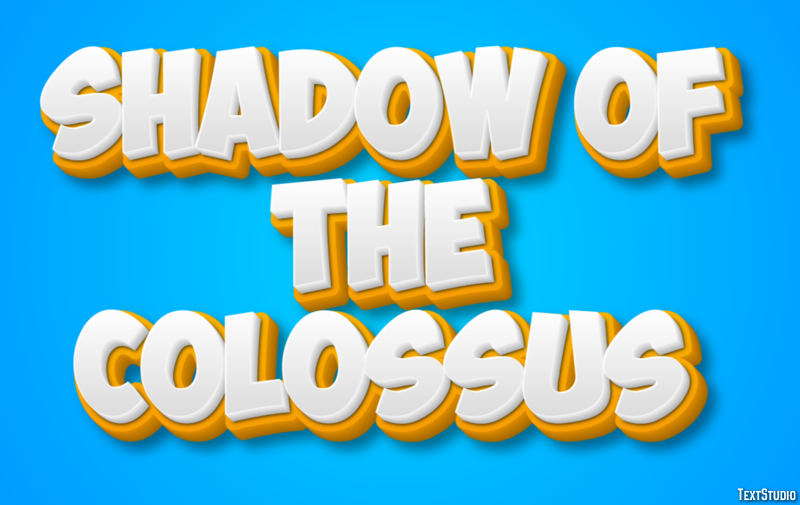 Shadow of the Colossus Effetto testo
