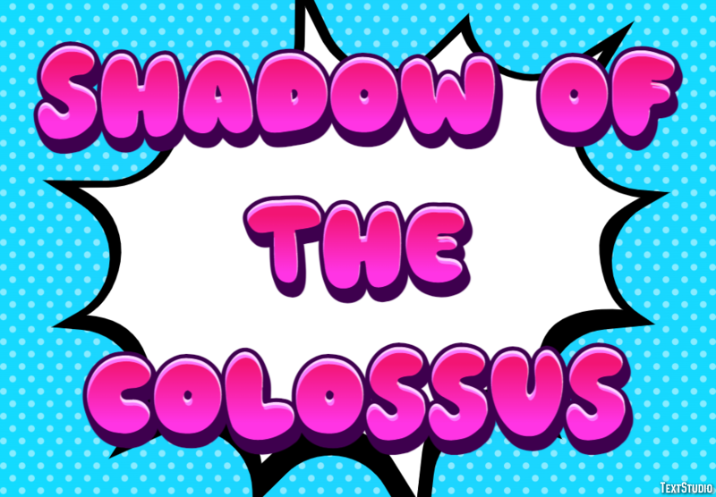 Shadow of the Colossus Effetto testo