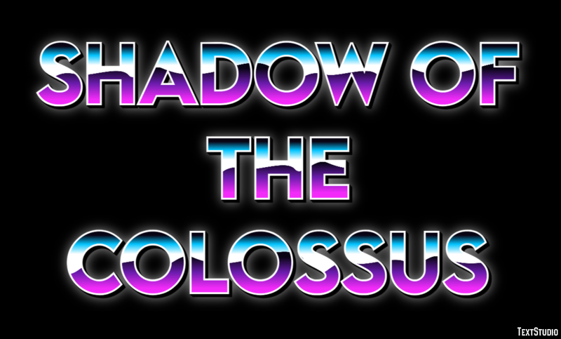 Shadow of the Colossus Effetto testo